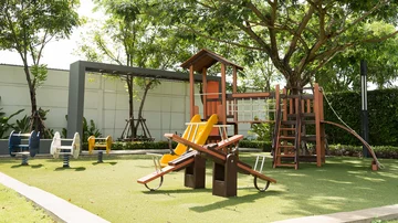 Satz von Kinderspielplatz - Stock-Fotografie