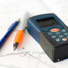 Präzision - Laser-Distanz meter - Stock-Fotografie